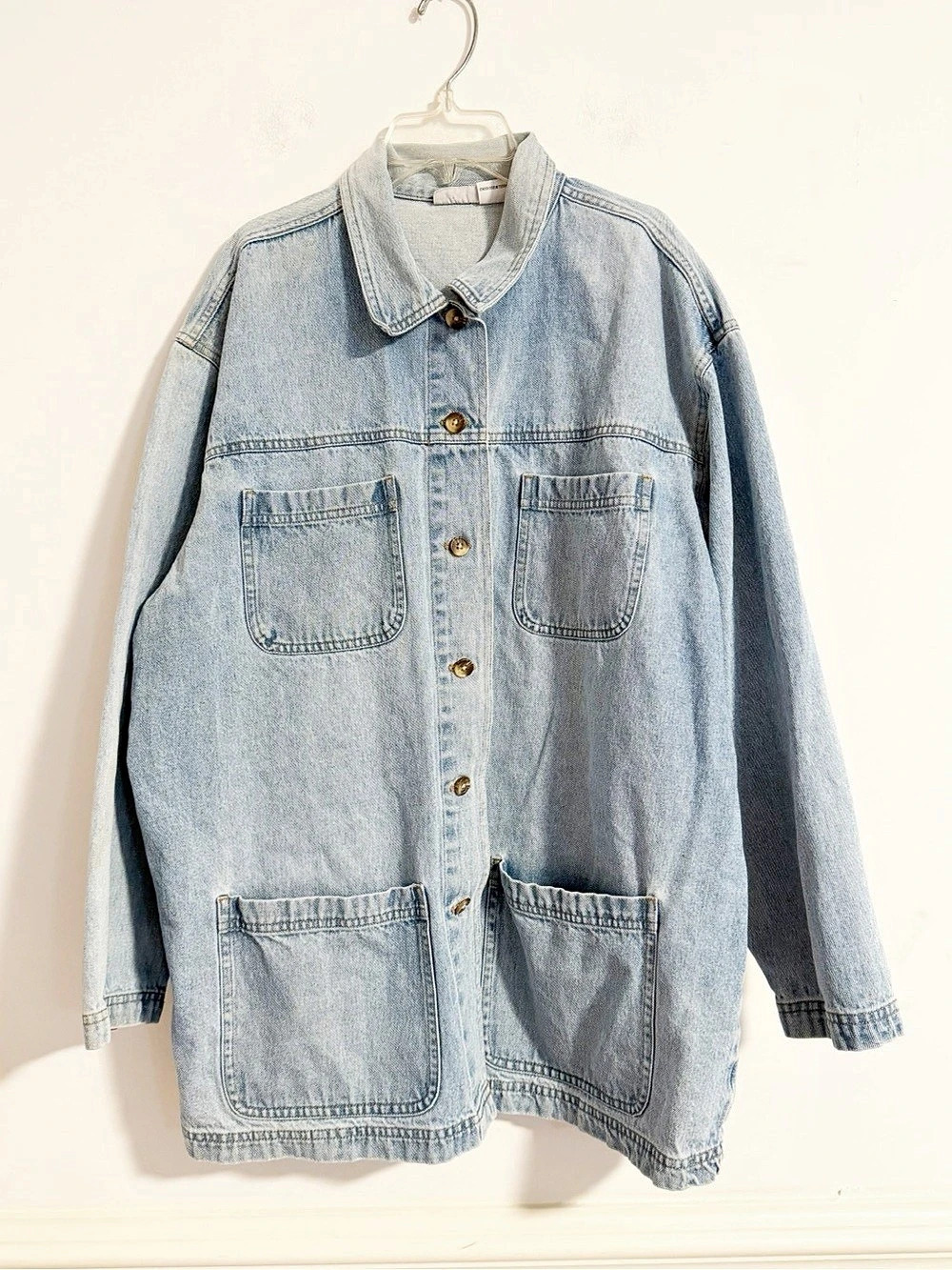 Vintage Cabin Creek Denim Barn Jacket Chore Coat Light Wash XL